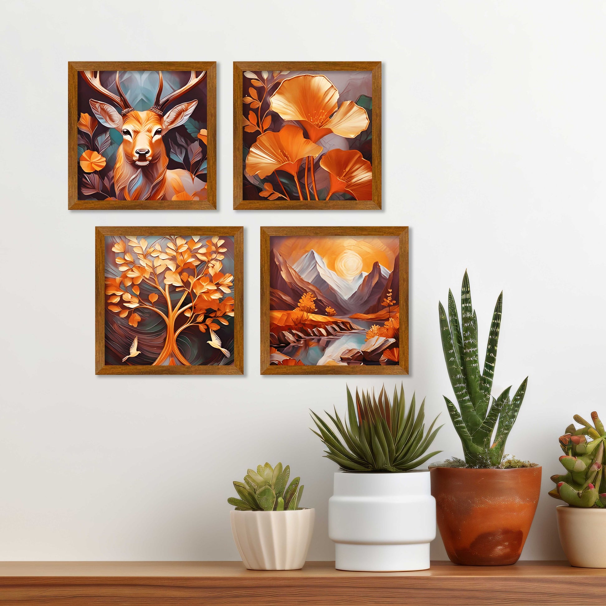 Nature Art Wall Frame Set of Four