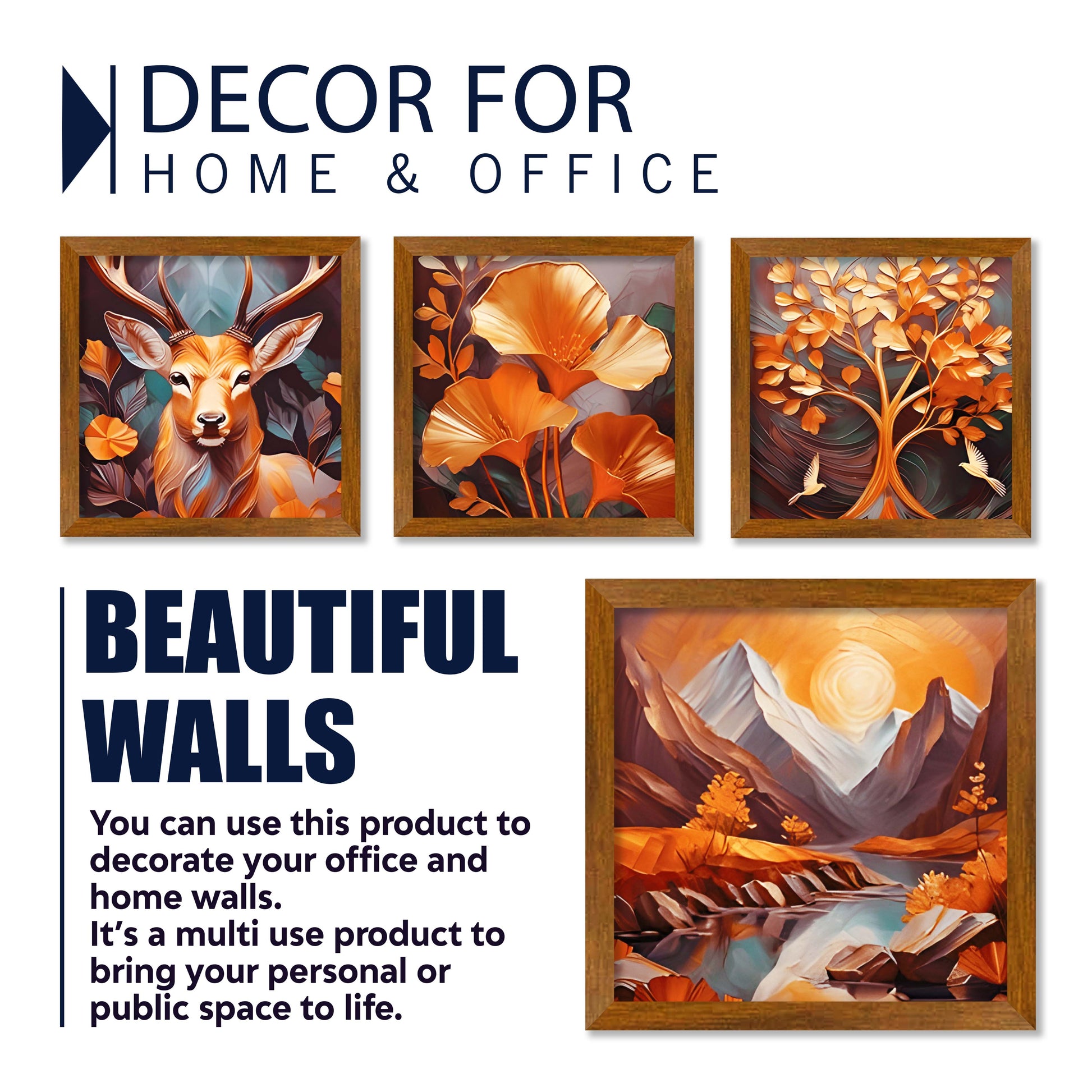 Nature Art Wall Frame Set of Four