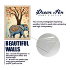 Nature Harmony Elephant, Lotus & Bird Wall Frame Set of Four