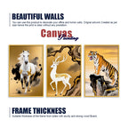 Nature Inspired Animal Canvas Wall Art Painting Set of Three