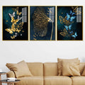 Nature Inspired Butterfly Floating Acrylic Wall Painting Set of 3
