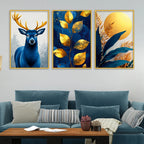 Nature Inspired Canvas Wall Art Painting Set of Three for Living Room