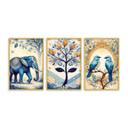 Nature Inspired Canvas Wall Painting Set of Three