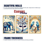 Nature Inspired Canvas Wall Painting Set of Three