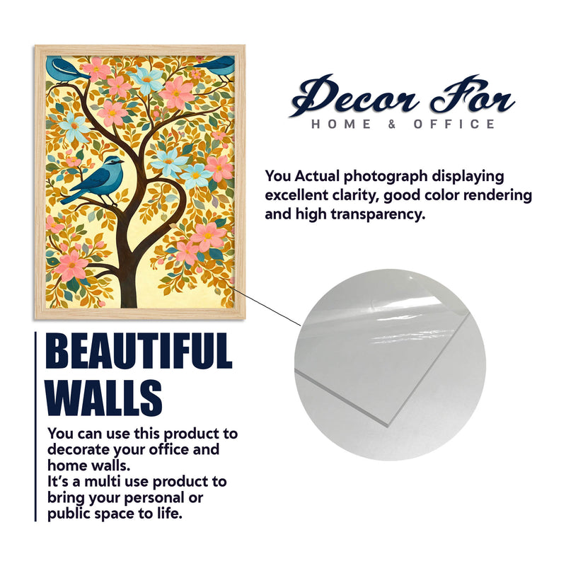 Nature Inspired Flower & Wildlife Wall Frame Set of Six