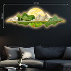 Nature Inspired Mountain Landscape Crystal Glass Backlit LED Painting