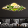Nature Inspired Mountain Landscape Crystal Glass Backlit LED Wall Art