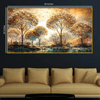 Nature Inspired Trees Glow Crystal Glass Wall Painting