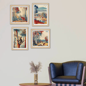 Nature Inspired Wall Art Frame Set of 4