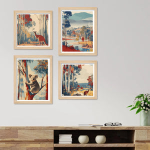 Nature Inspired Wall Art Frame Set of 4