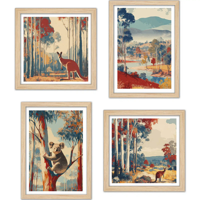 Nature Inspired Wall Art Frame Set of 4