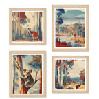 Nature Inspired Wall Art Frame Set of 4