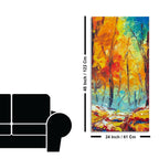 Nature Wall Painting of Colorful Autumn Forest