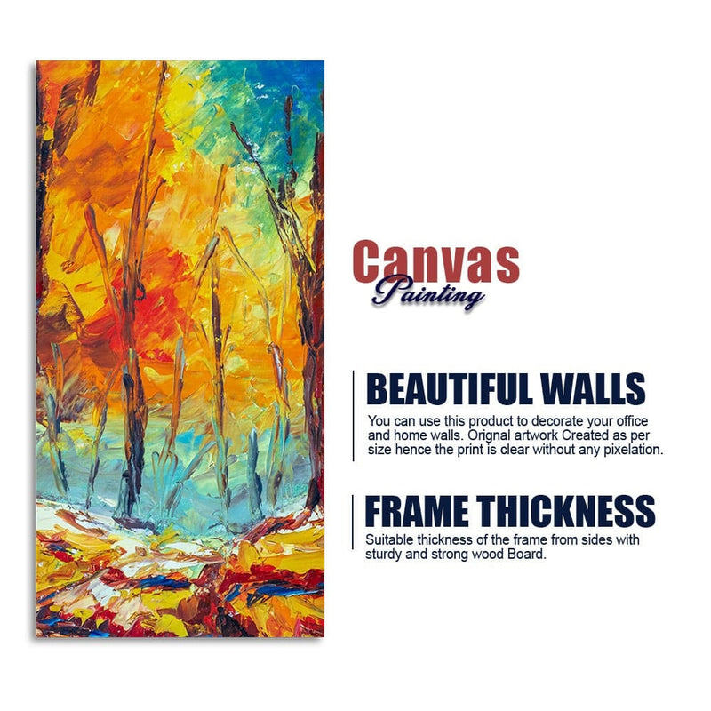 Nature Wall Painting of Colorful Autumn Forest