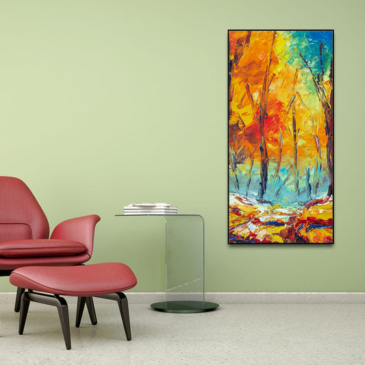 Nature Wall Painting of Colorful Autumn Forest