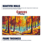 Nature Wall Painting of Colorful Autumn Season Forest