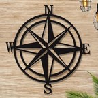 Nautical Compass Rose Metal Art Wall Decor