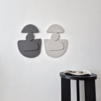Neutral Toned Abstract Figures Soft Hue 3D Wall Art Home Decor
