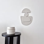 Neutral Toned Abstract Figures Soft Hue 3D Wall Art Home Decor