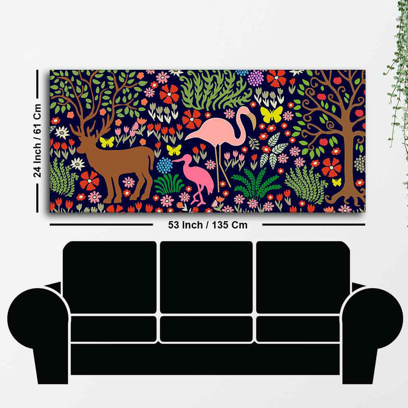 Night in the Forest Premium Wall Painting
