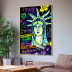 NYC Dreamscape Graffiti Goddess Cotton Canvas Wall Painting