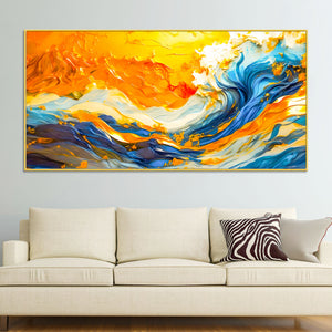 Ocean Wave Wall Art Painting for Designer Homes