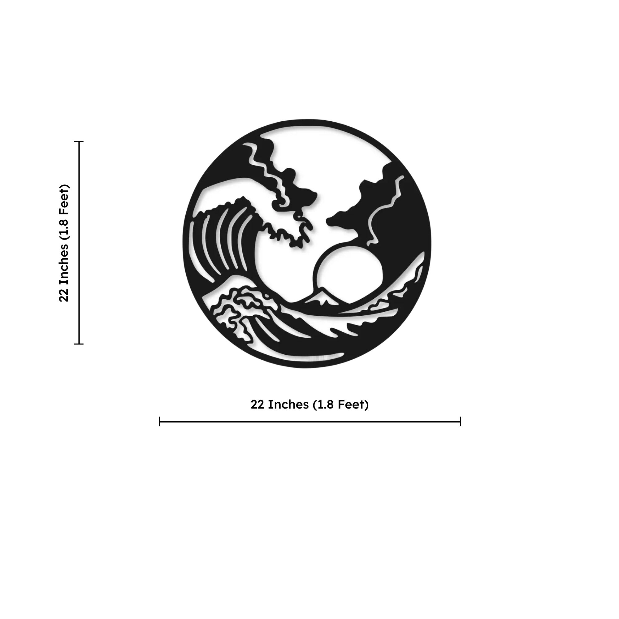 Ocean Waves in Sunset Metal Art Wall Decor