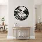 Ocean Waves in Sunset Metal Art Wall Decor