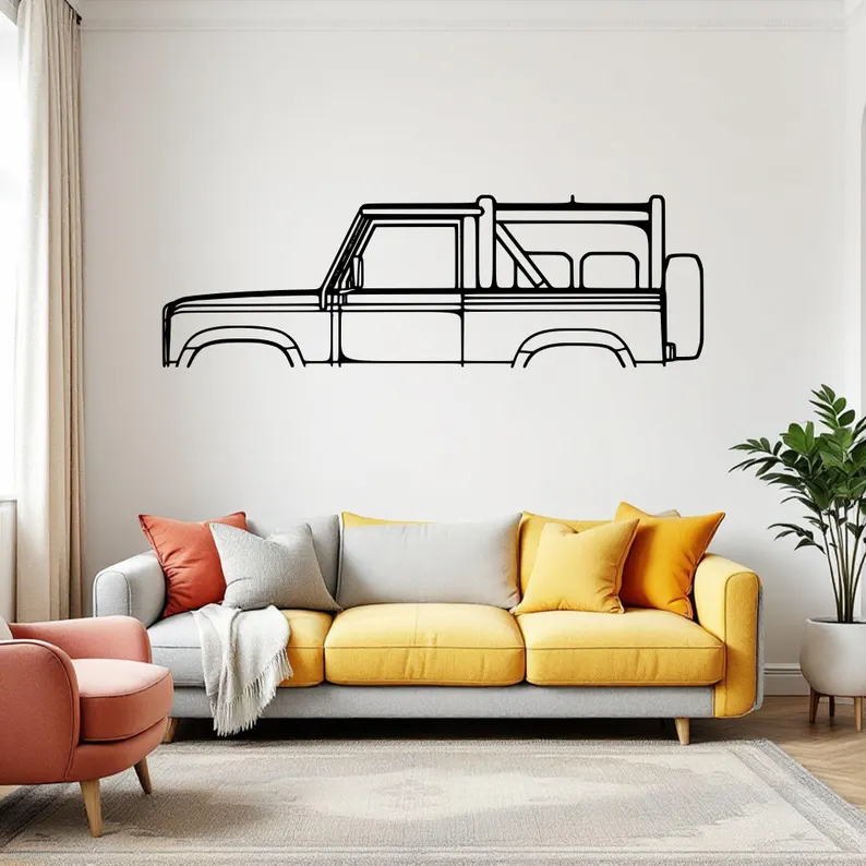 Off Road Car Metal Wall Art for Living Room & Café Decor