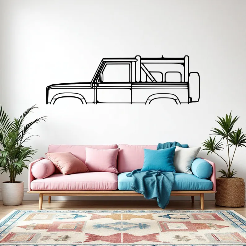 Off Road Car Metal Wall Art for Living Room & Café Decor