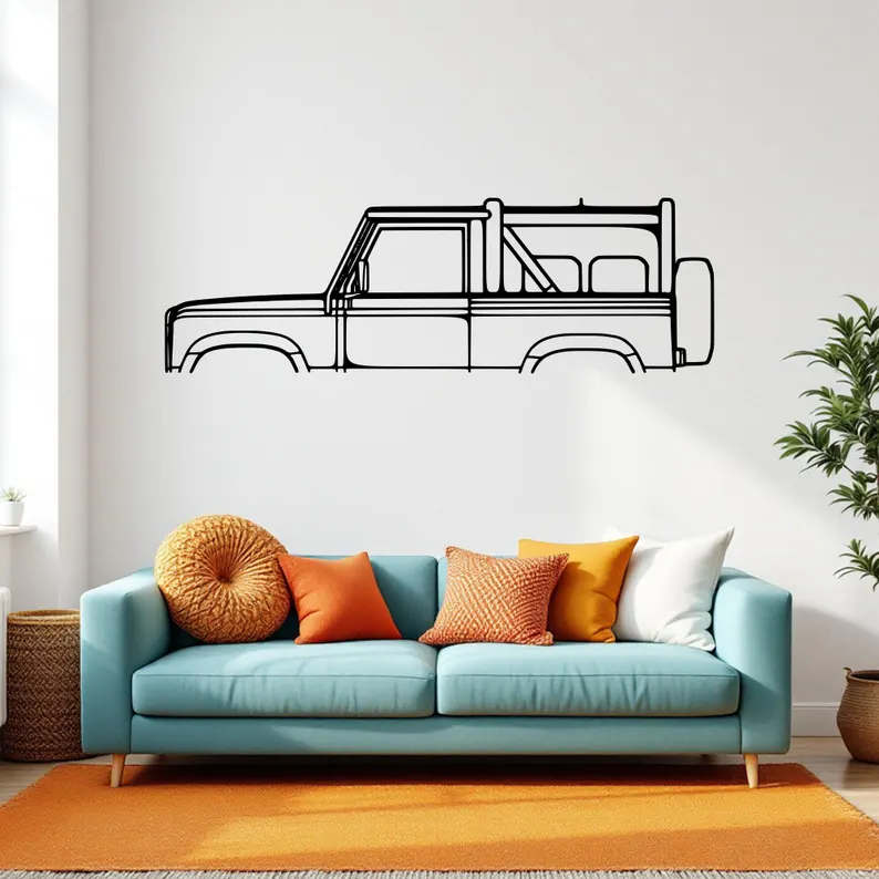Off Road Car Metal Wall Art for Living Room & Café Decor