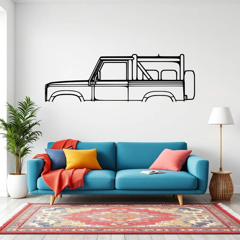 Off Road Car Metal Wall Art for Living Room & Café Decor