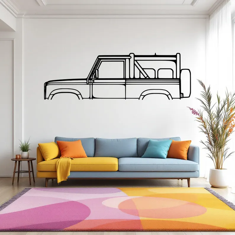Off Road Car Metal Wall Art for Living Room & Café Decor