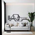 Off Road Jeep Wall Art | 4x4 Car Line Art Wall Decor