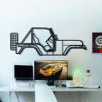 Off Road Jeep Wall Art | 4x4 Car Line Art Wall Decor