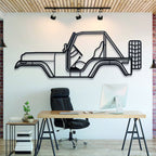 Off Road Jeep Wall Art | 4x4 Car Line Art Wall Decor