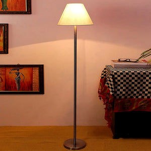 off-white-color-decorative-conical-designer-steel-floor-lamp