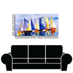 Sailing Boats in Ocean Canvas Wall Painting