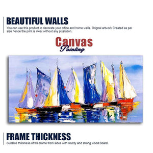 Sailing Boats in Ocean Canvas Wall Painting