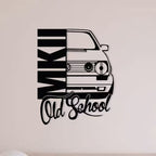 Old School Car Metal Wall Art for Café & Home Decor