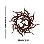 Om Text in Sun Design Shadow Lamp