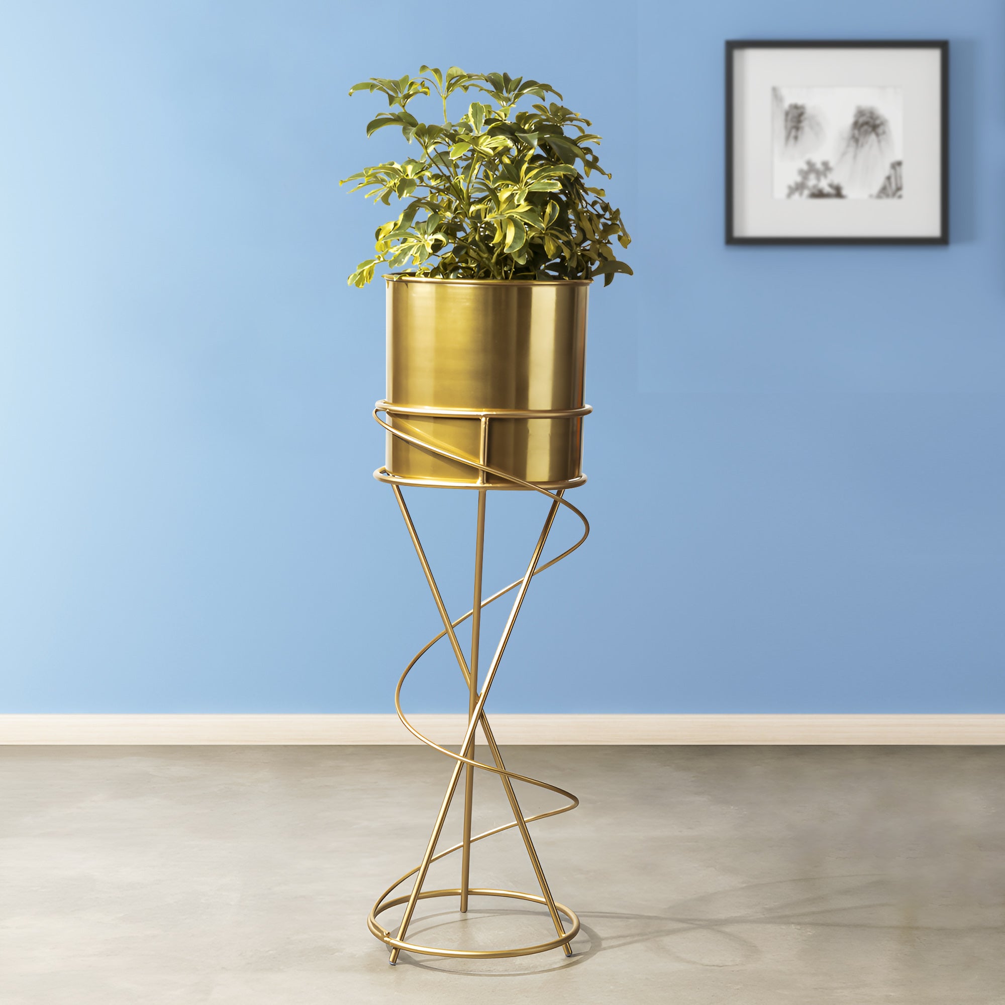 On Trend Abstract Golden Finish - Large Size Planter
