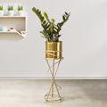 On Trend Abstract Golden Finish - Medium Size Planter