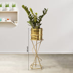 On Trend Abstract Golden Finish - Medium Size Planter