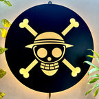 One Piece Skull Hat LED Wall Art for Anime Fan Wall Decor