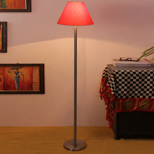 Orange Color Decorative Conical Designer Steel Floor Lamp