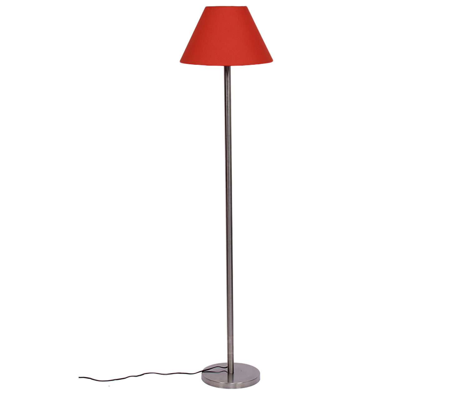 Orange Color Decorative Conical Designer Steel Floor Lamp