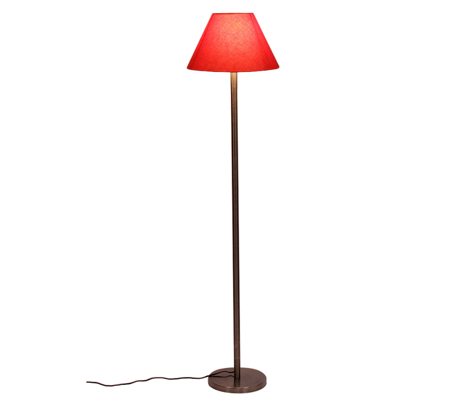 Orange Color Decorative Conical Designer Steel Floor Lamp