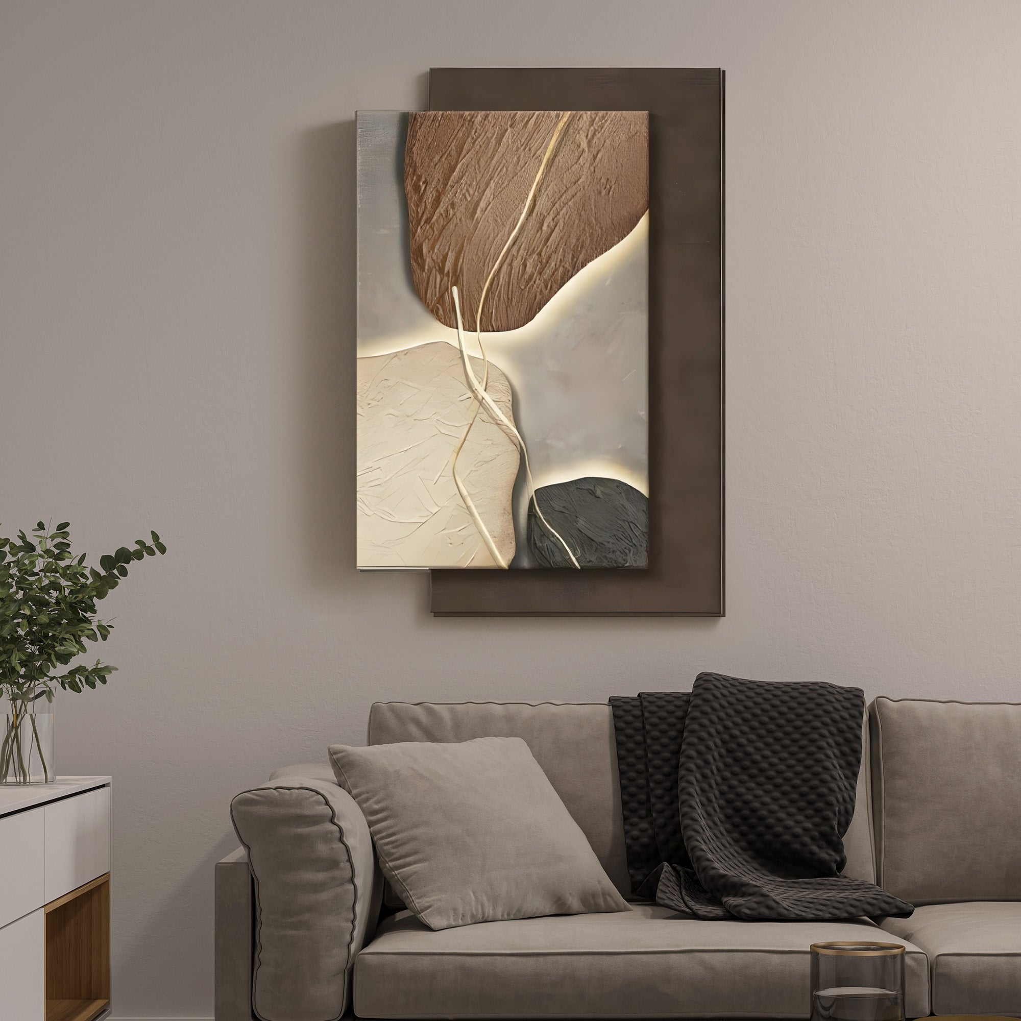 Organic Shapes and Natural Colors 3D Wall Art Home Decor