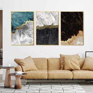 Paint Texture Decorative Floating Canvas Wall Painting Set of Three